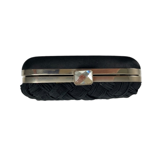 MATTHEW COX -Evening Bag in hard shell covered in Black fabric - Picture 5 of 8